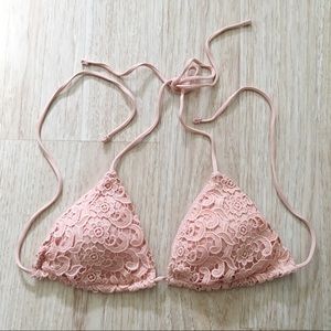 👙 2 for $15 👙 blush crochet triangle bikini top